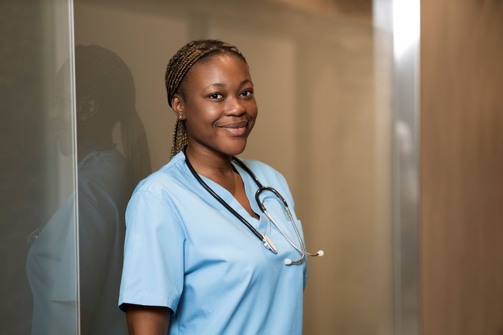 portrait nurse scrubs clinic